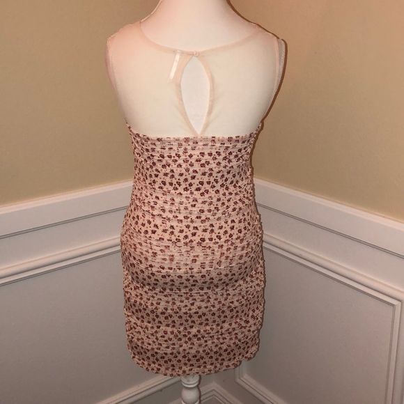 Free People Floral Mini Sheath Dress Size Medium - Picture 3 of 4